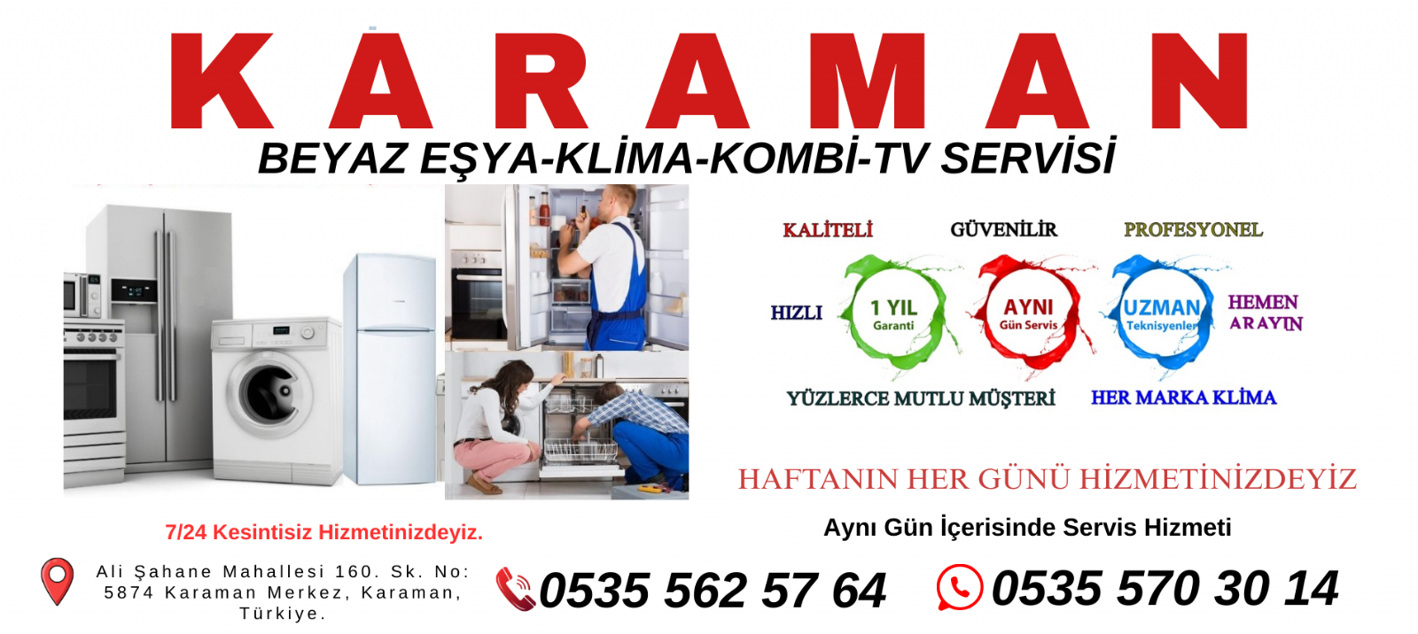 Karaman Beyaz Eşya Servisi